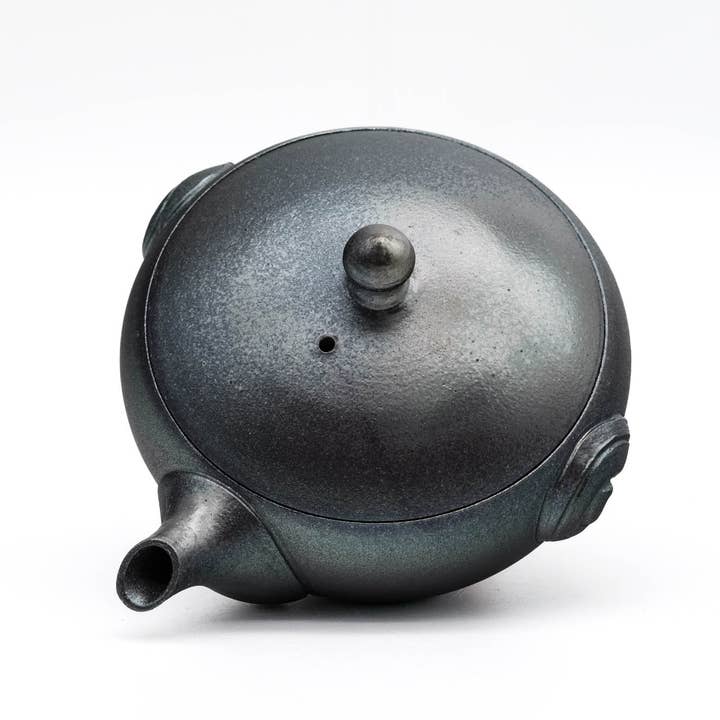 Tezumi - Wholesale Tea Pot - Japanese Houhin - 澤田朋大 Sawada Tomohiro - Metallic Tokoname-yaki Handleless Teapot - 150ml5