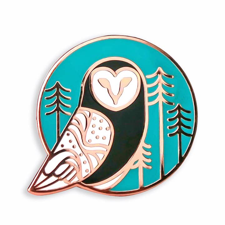 Arlo Goods - Wholesale Lapel Pin/Button - Barn Owl Enamel Pin