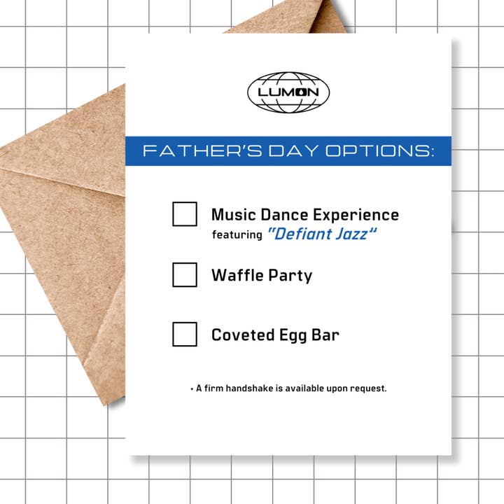 Severance Father's Day Greeting Card for wholesale by Motel Paper Los Angeles