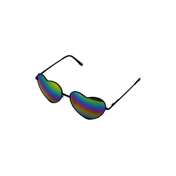 Rainbow Love Heart Sunglasses for wholesale by Gypsy Rose