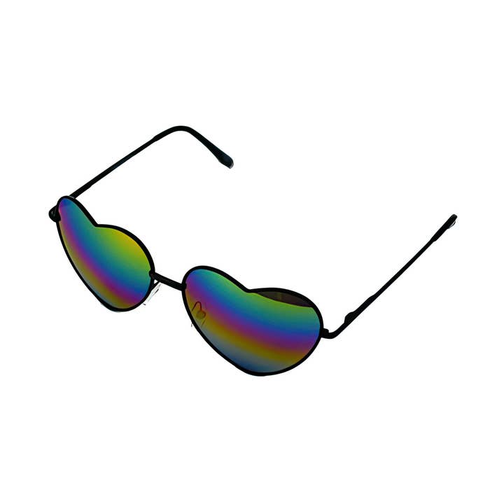 Rainbow Love Heart Sunglasses for wholesale by Gypsy Rose