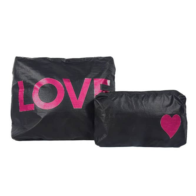 lil darlings inc - Wholesale Makeup/Cosmetic Bag - Makeup bag love heart SET4
