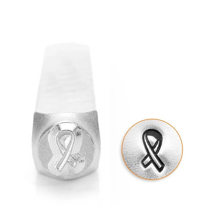 ImpressArt 6mm Stamp Breast Cancer Ribbon - 1pc for wholesale by Plazko