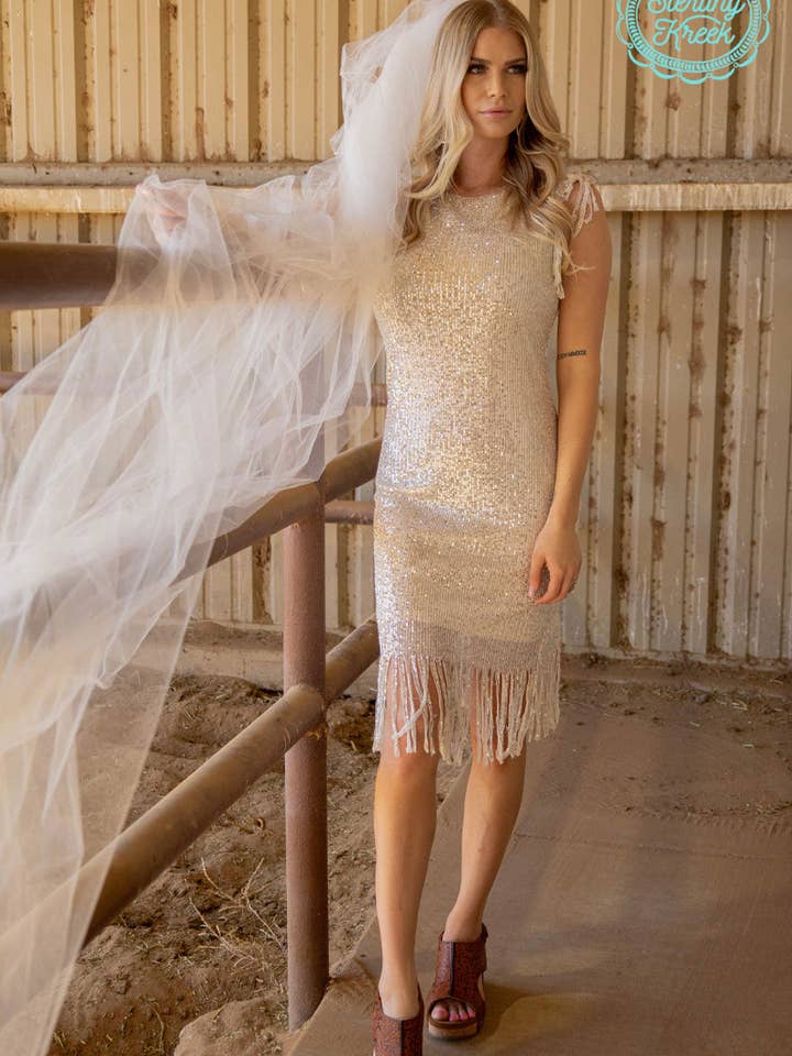 Sterling Kreek - Wholesale Dress - Women's - NIGHT LIFE DRESS IVORY