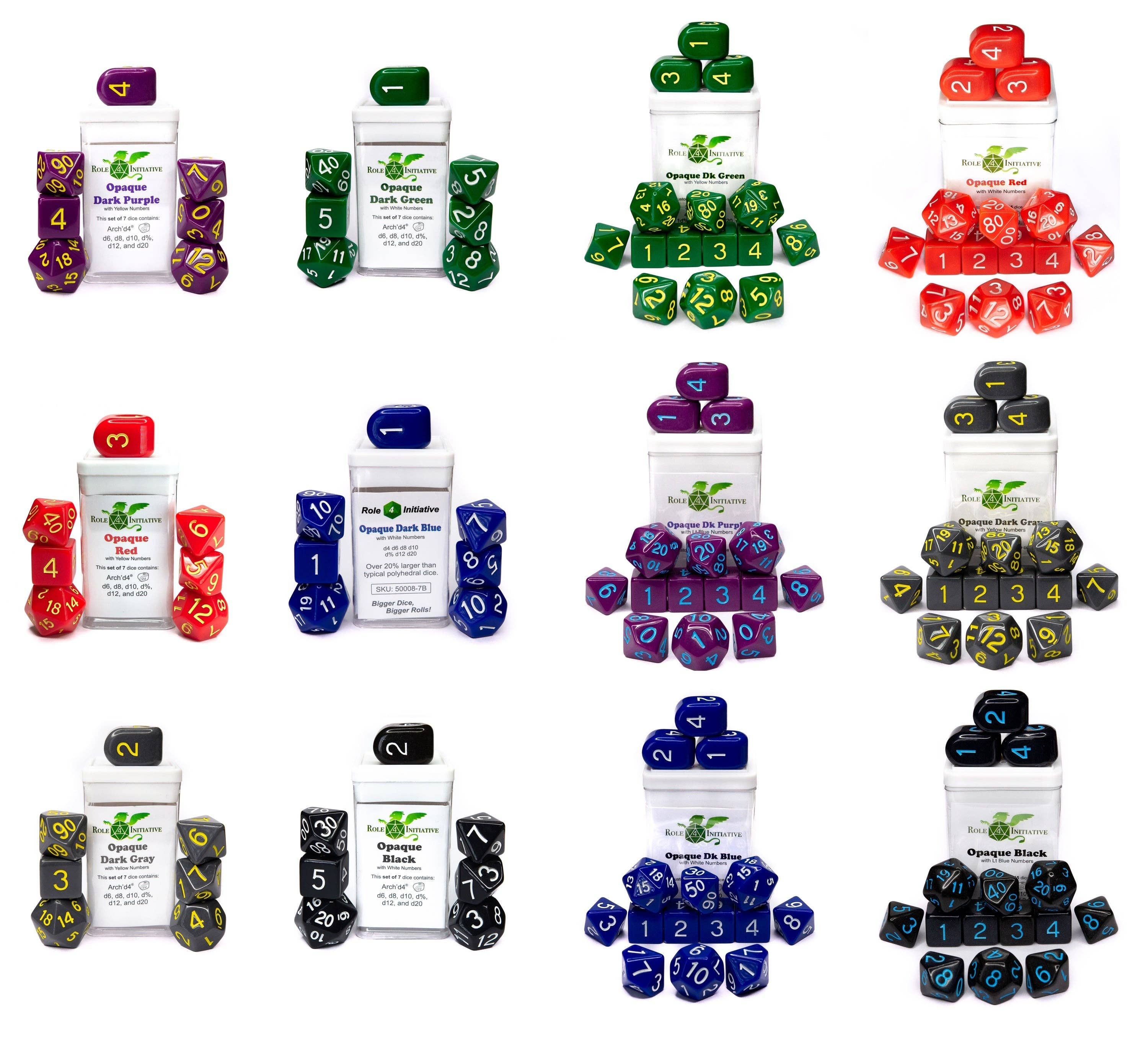 Role 4 Initiative – wholesale Dice – Dice Set Bundles in assorted colors2
