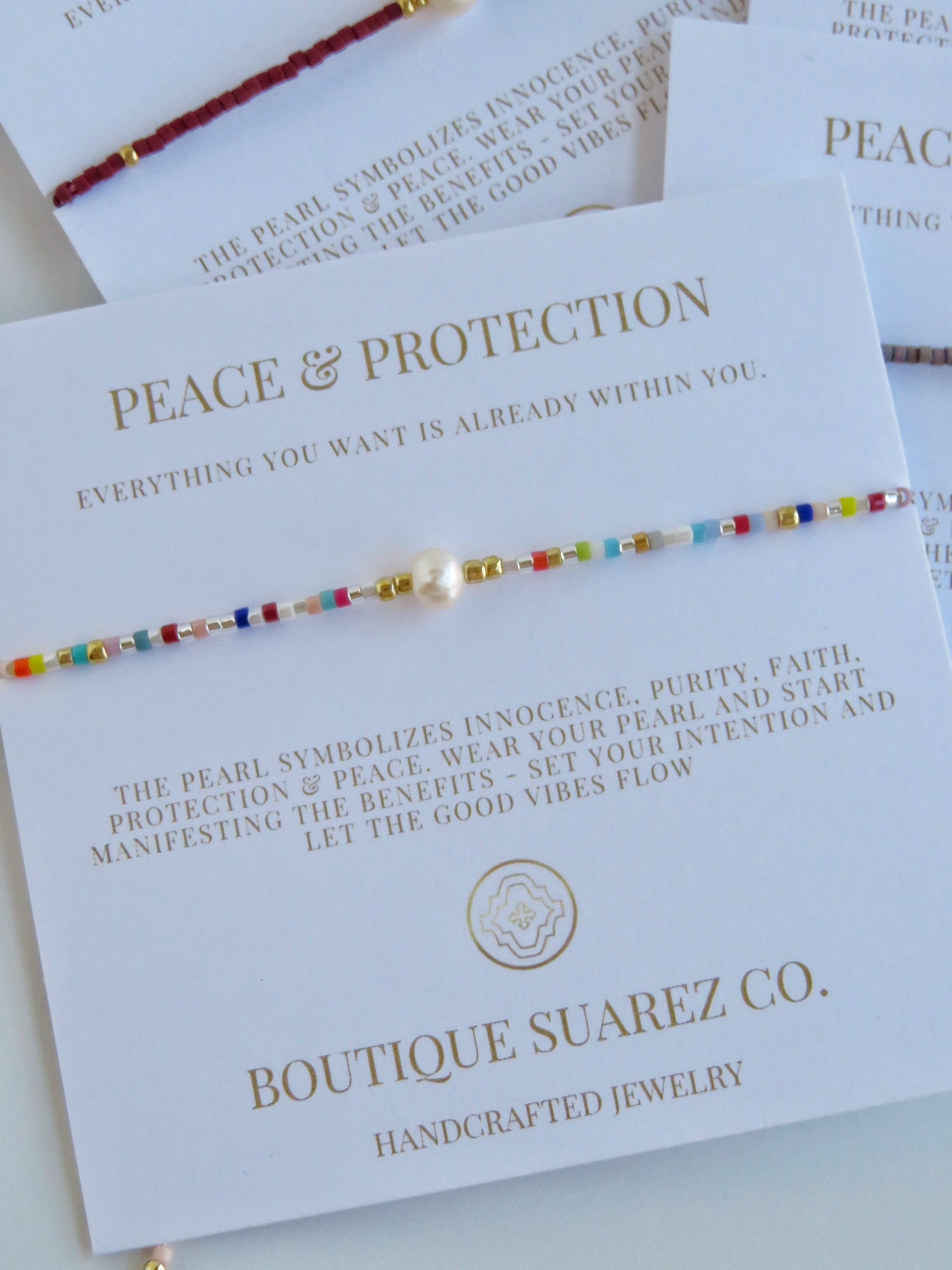 Boutique Suarez Co. - Wholesale Beaded Bracelet - Manifest Peace - Pearl Bracelet62