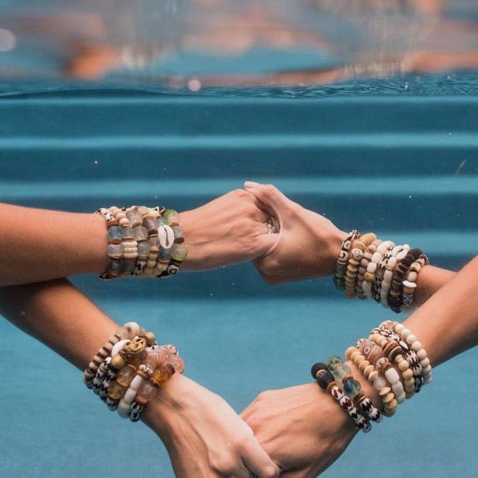 Twine & Twig - Wholesale Jewelry Set - Trio Stack Bracelet Set | Mist + Gray