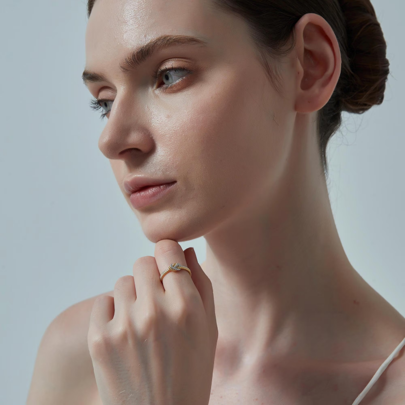 Perimade & Co. LLC - Wholesale Band/Stacked Ring - Two-Tone Twist Rope Knot Band Ring in 925 Sterling Silver1