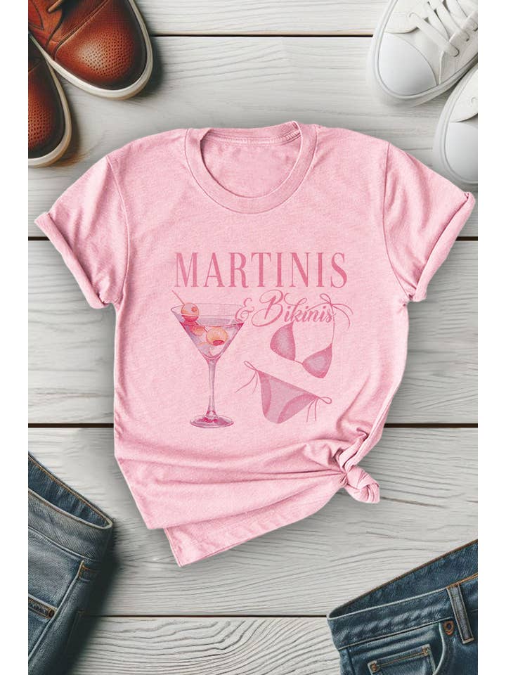 Top Avenue - Wholesale Screen Printed T-Shirt - Women's - Martinis & Bikinis, Unisex Round Neck T-Shirt4