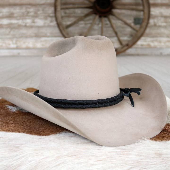 Willow Lane Hat Co. – wholesale Hat accessory – men's – Black Braided Leather Hat Band