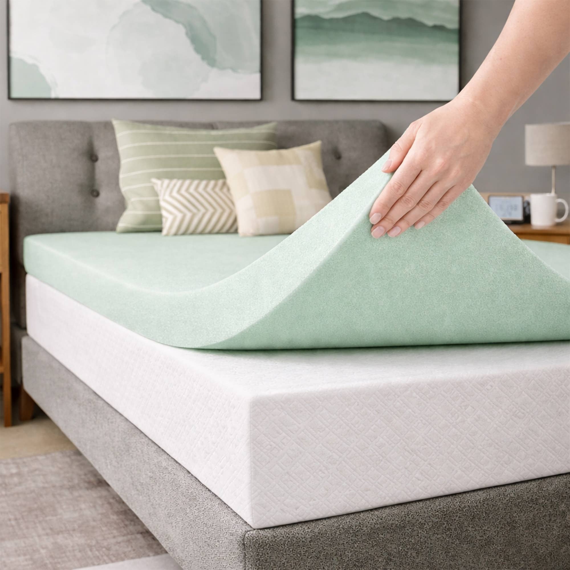 White 2-inch Foam Mattress Topper, Premium Supporting Bed Pads for wholesale on Faire1