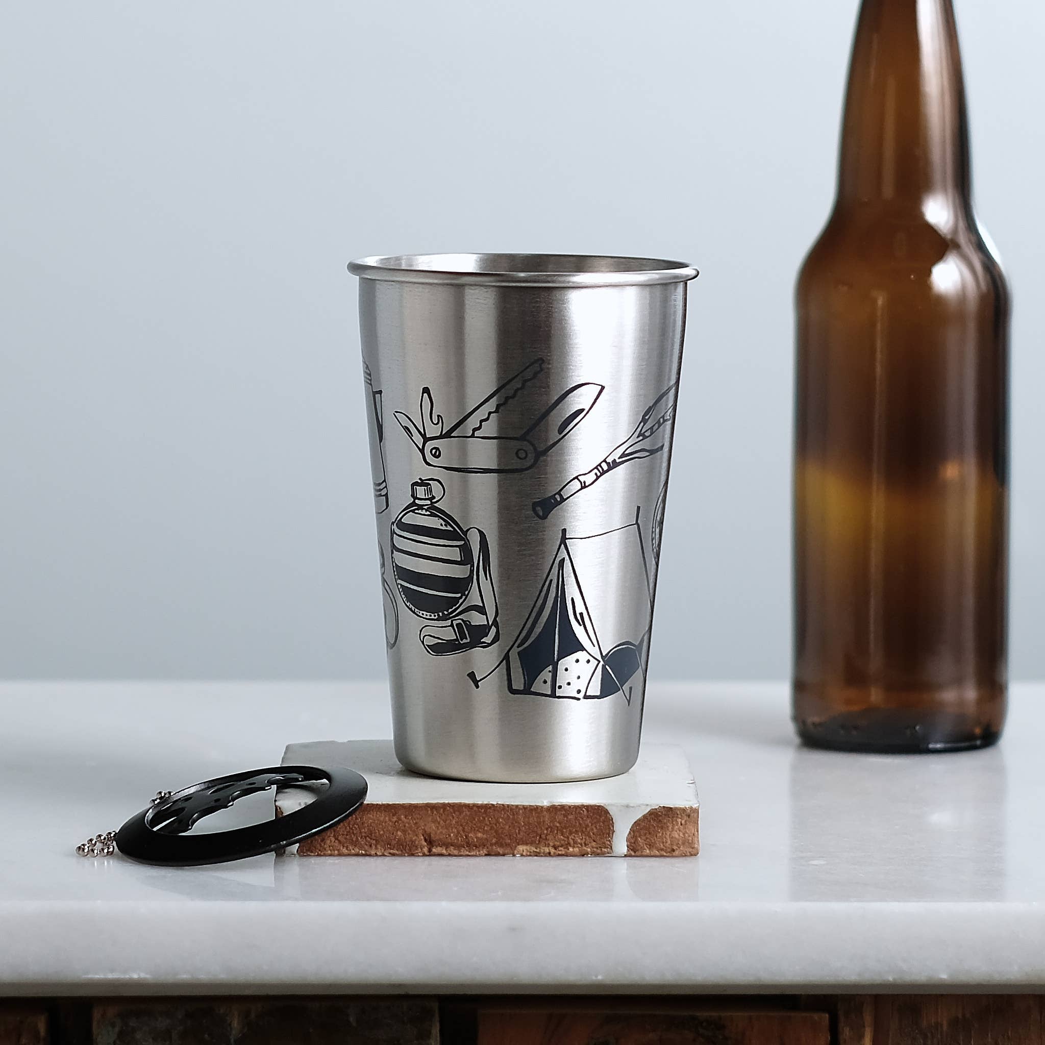 Vital Industries - Wholesale Insulated Mug/Tumbler - Camping Tools Equipment Stainless Steel Metal Pint Tumbler1