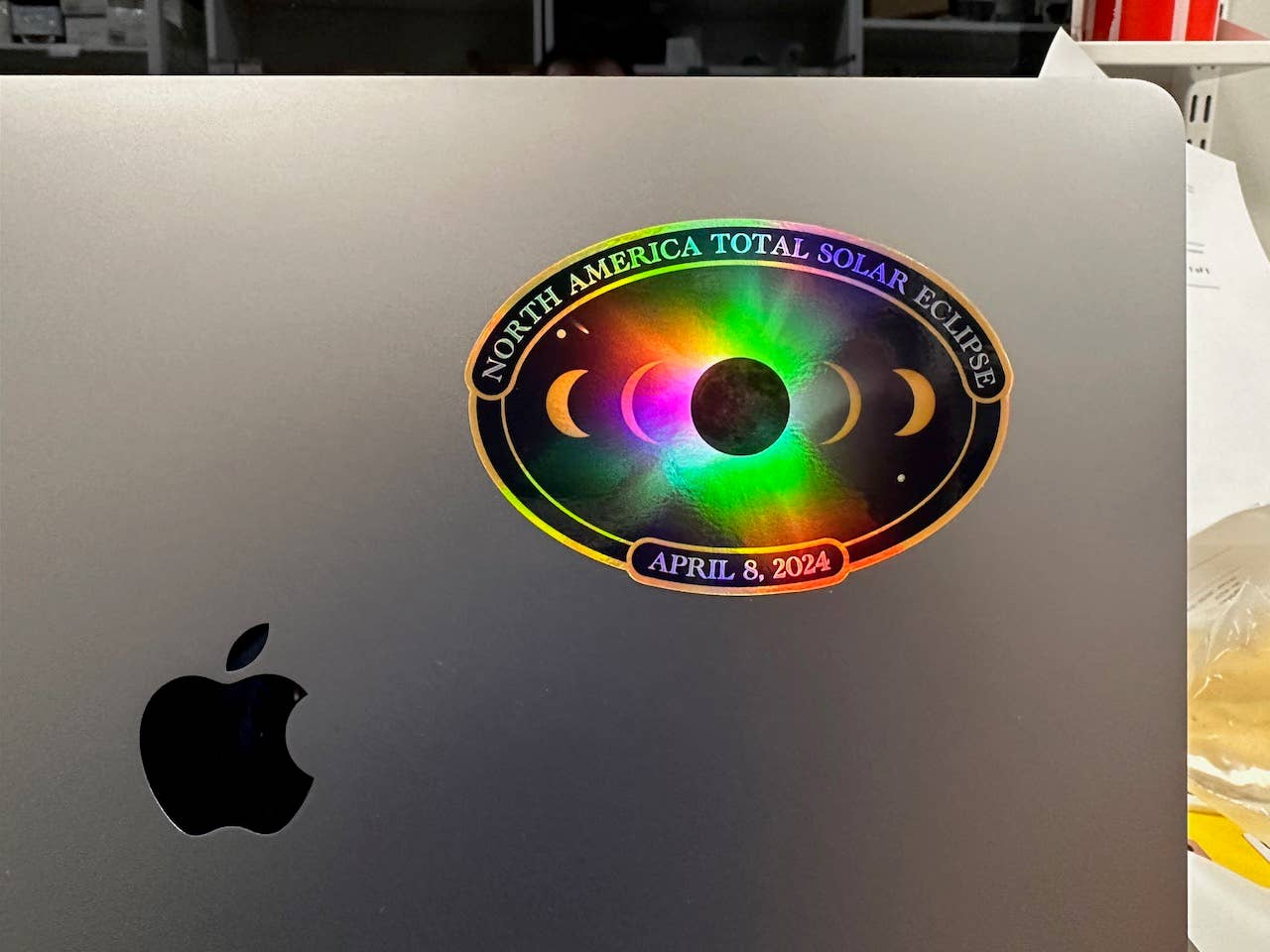 Mile High Astronomy - Wholesale Sticker - April 8, 2024 Total Solar Eclipse Hologram Sticker1