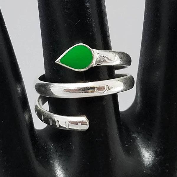 Costello International - Wholesale Cocktail/Statement Ring - Inlaid Adjustable Snake Rings 5