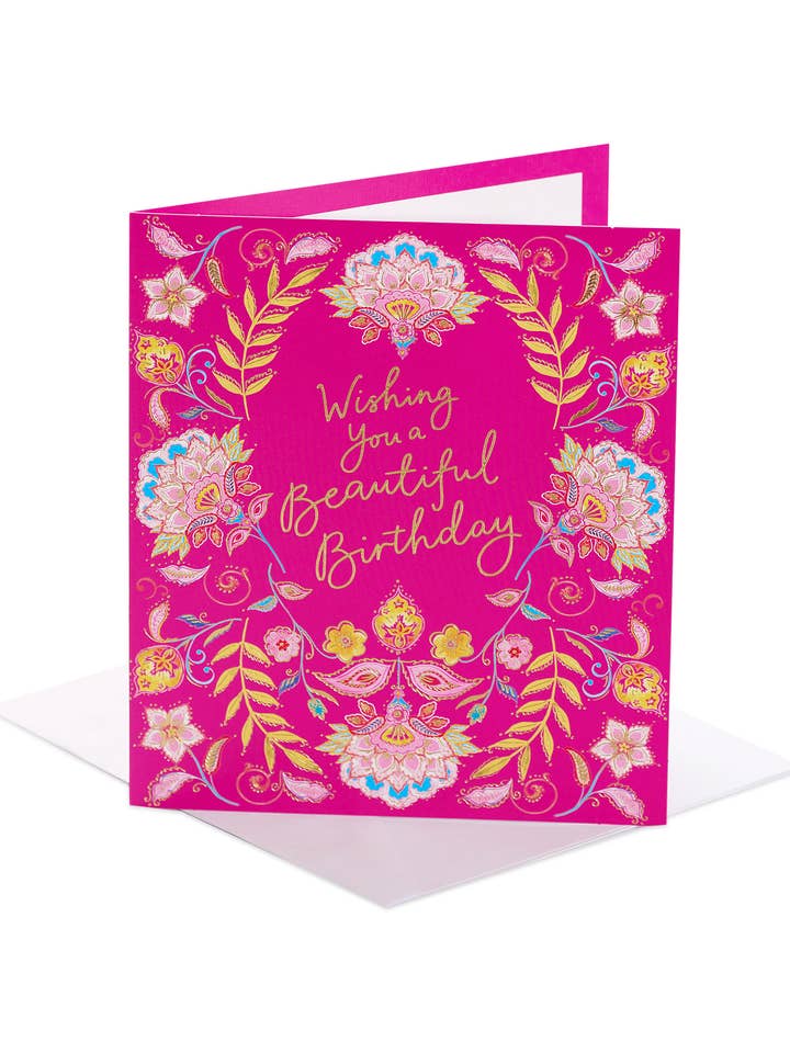 Birthday Card - Colourful Paisley Pattern Design #23 for wholesale by UK Greetings