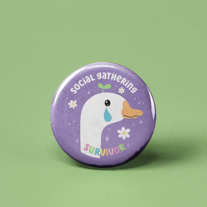 The Pin Pal Club - Wholesale Lapel Pin/Button - Social Gathering Survivor Pinback Button