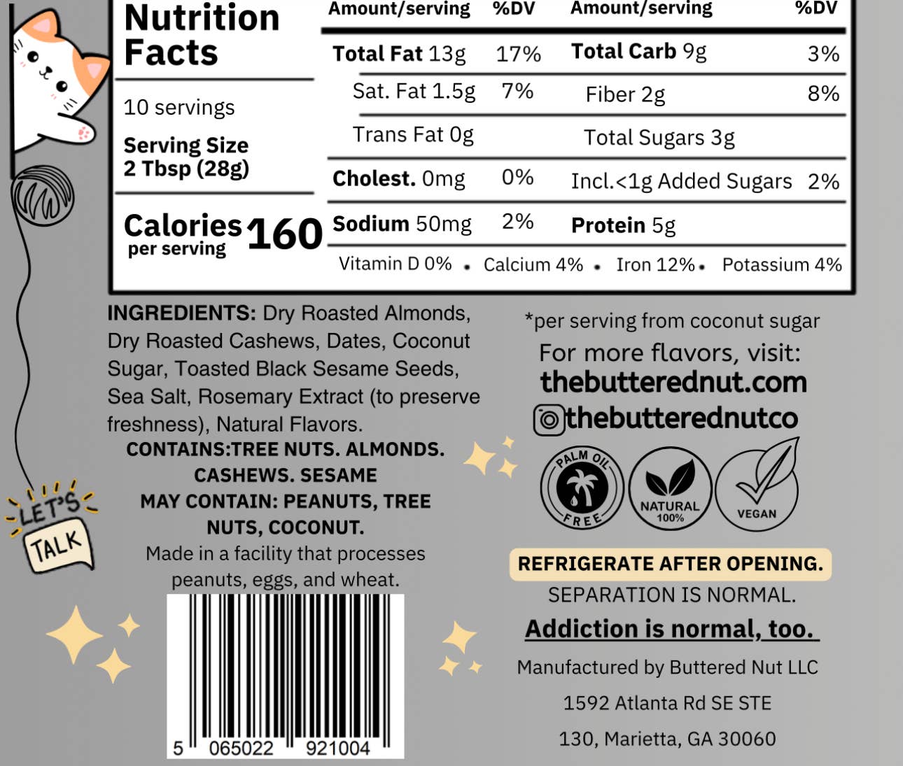 The Buttered Nut - Wholesale Nut Butter - Black Sesame Nut Butter 2