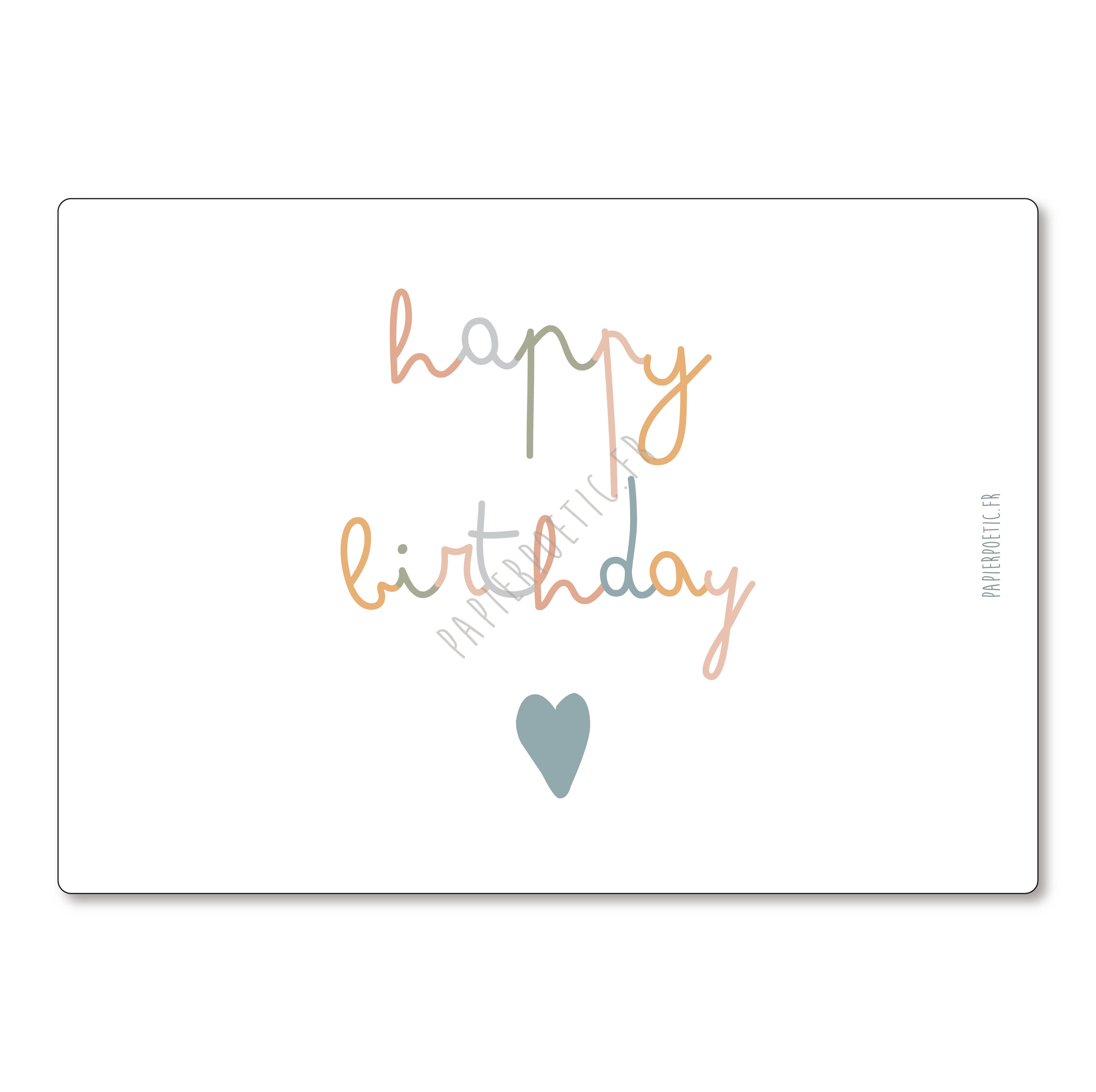 Papier Poetic – wholesale Födelsedagskort – Födelsedagskort « Happy Birthday » på flera språk1