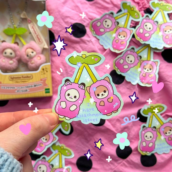 Attachment Issues Sticker for wholesale by Sun Puff Studios