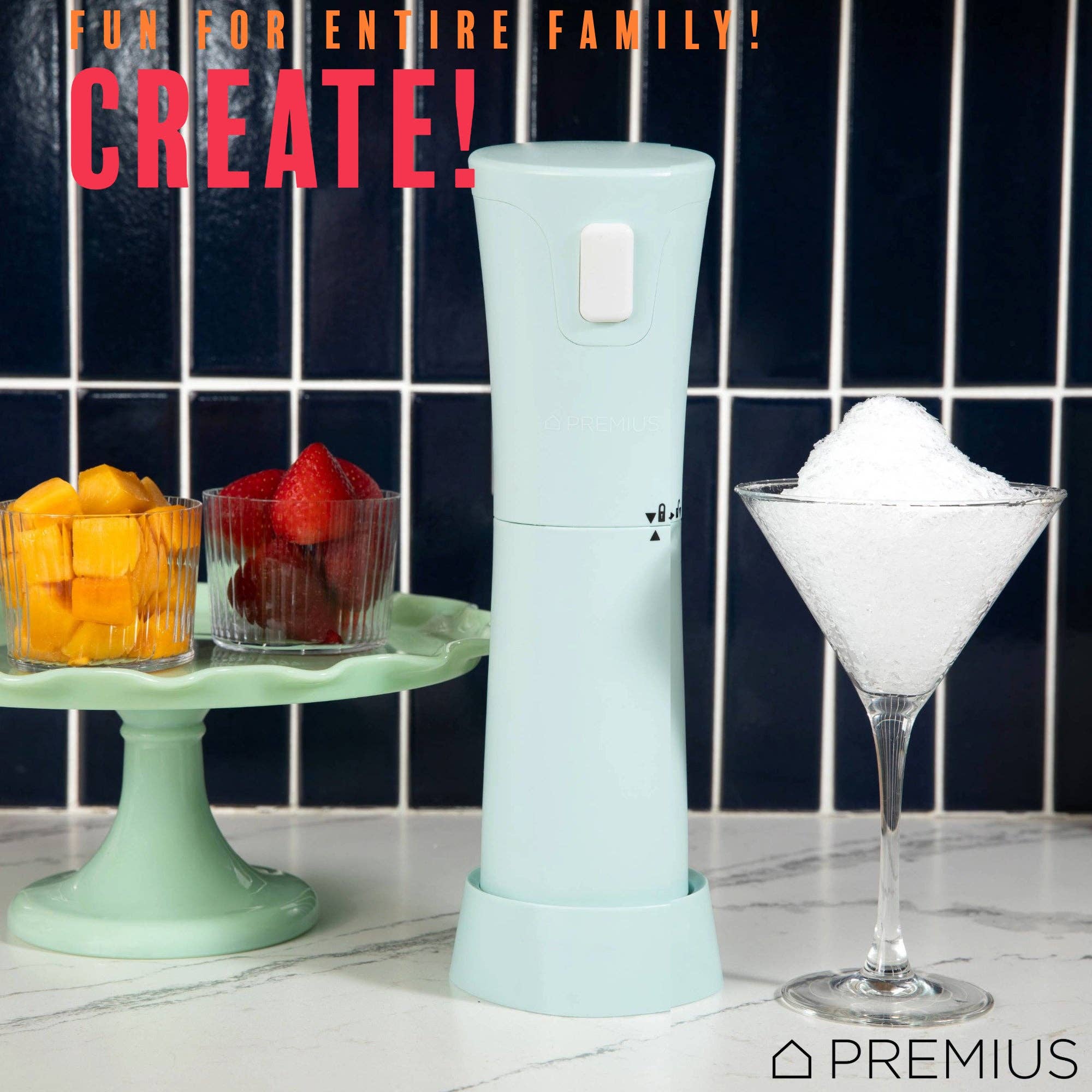 ShopBobbys - Wholesale Kitchen Appliance - PREMIUS Rechargeable Cordless Hawaiian Shaved Ice Maker, Snow Cone Machine, Mint8