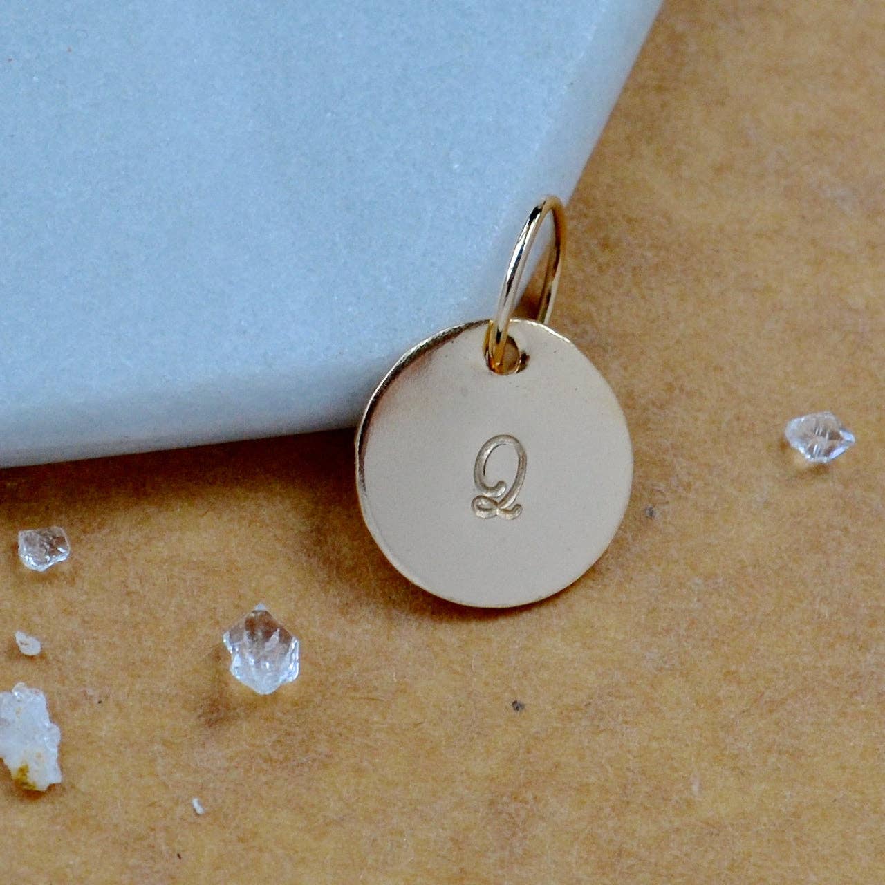 Foamy Wader - Wholesale Individual Charm/Pendant - Capital Letter Charm Set - full alphabet of initial charm pendants, capital letter in cursive font (3 metals)55