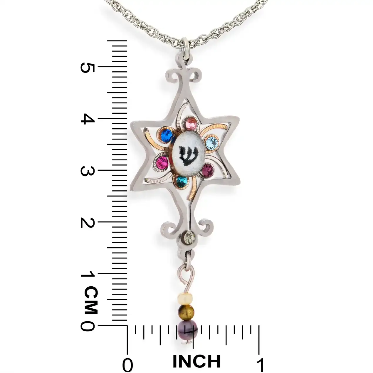 Seeka Jewelry and Judaica - Wholesale Pendant/Charm Necklace - Seeka Star of David Beaded Judaic Necklace1