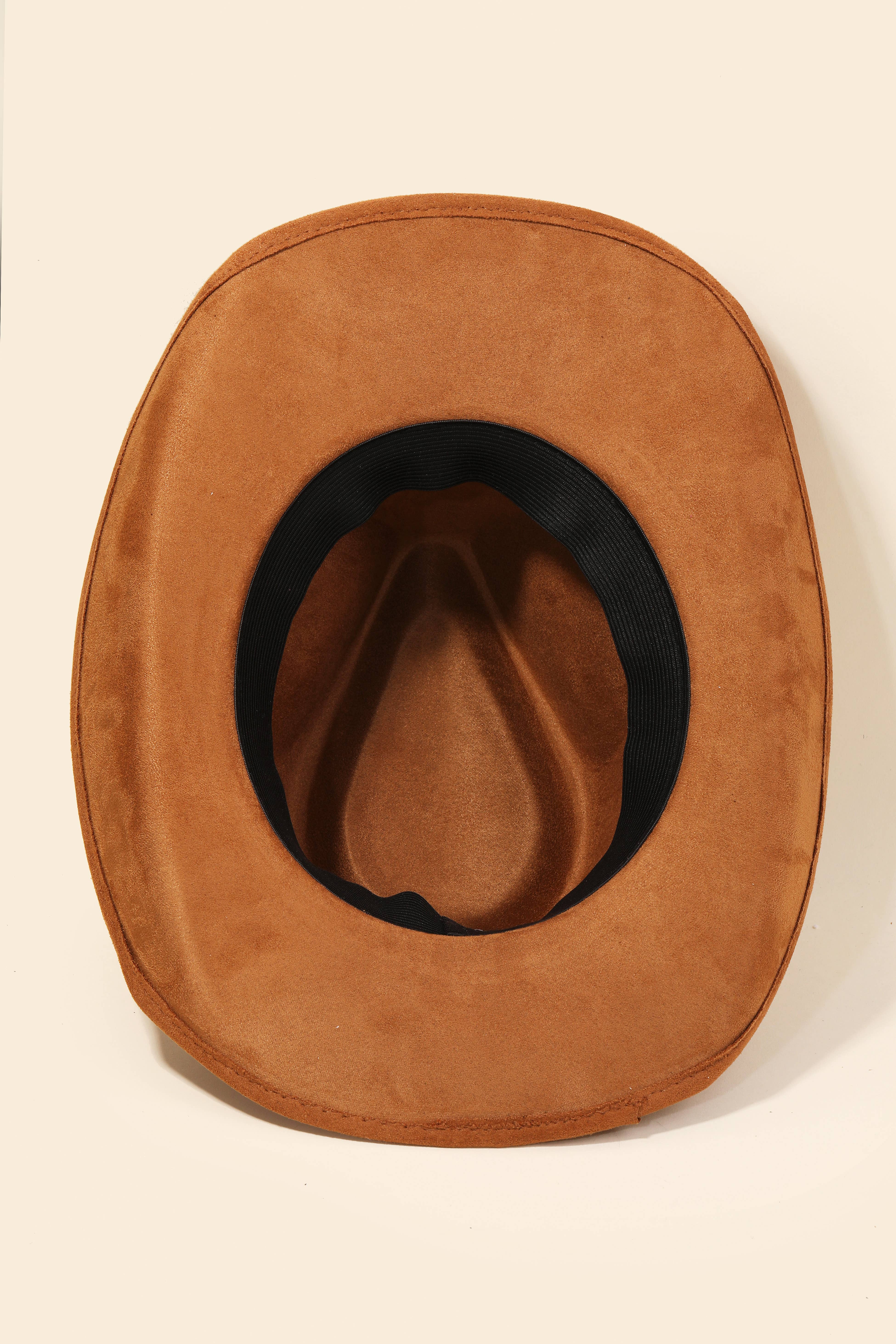 Anarchy Street – Chapéu de cowboy - Mulher por atacado – Chapéu de Cowboy de Palha com Trança Ocidental em Couro2