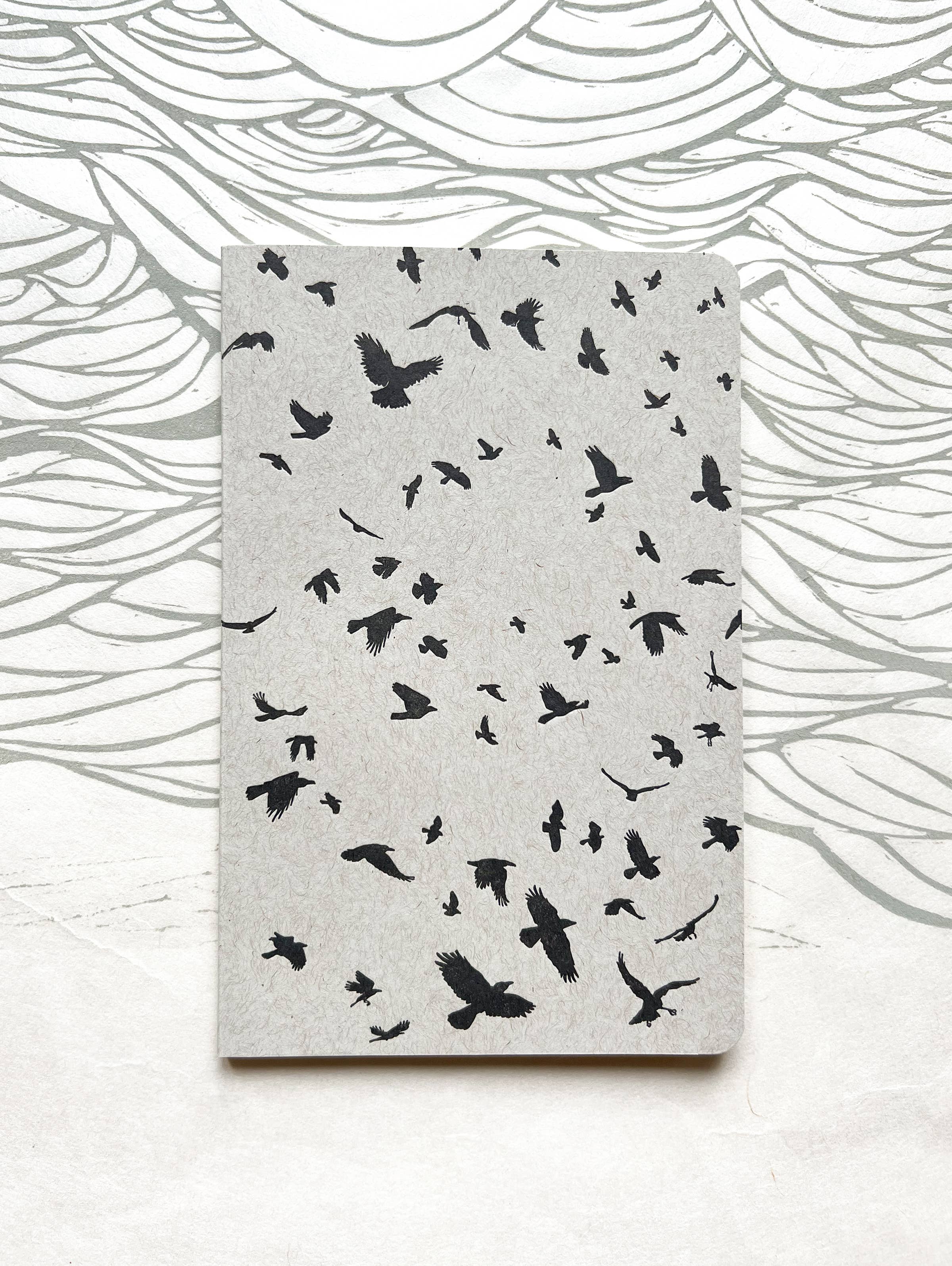 Blackbird Letterpress – wholesale Notebook – murder of crows large notebook6
