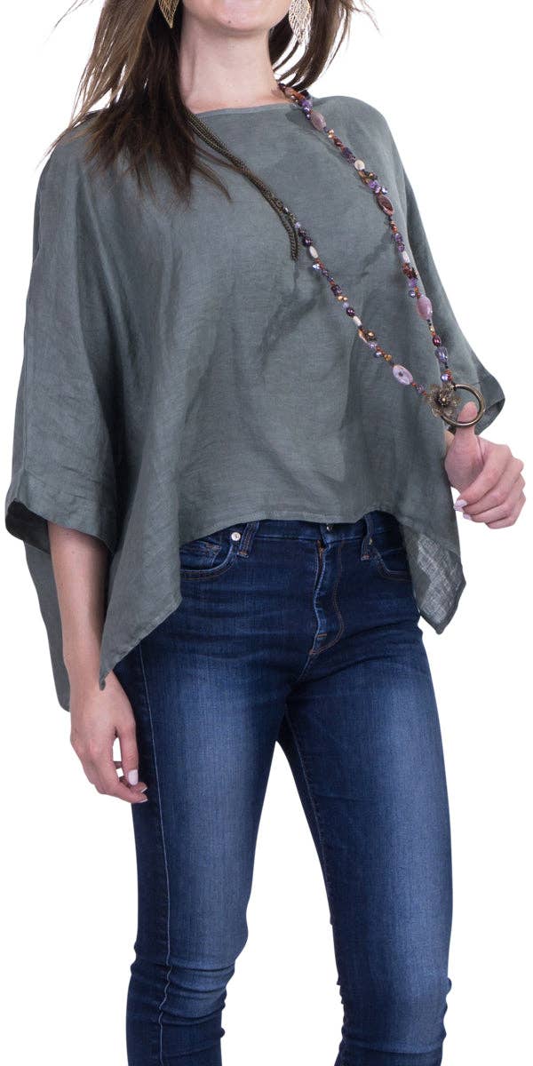 Gigi Moda - Wholesale Blouse - Women's - Linen Kaftan Blouse24