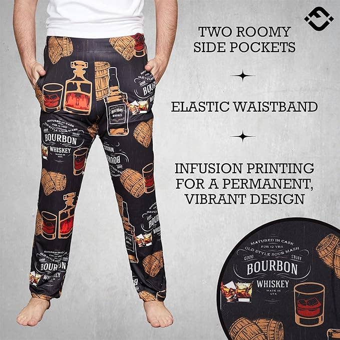 Funky Junque - Wholesale Sleepwear Bottom - Men's - Mens Pajama Pants - Bourbon - Black3