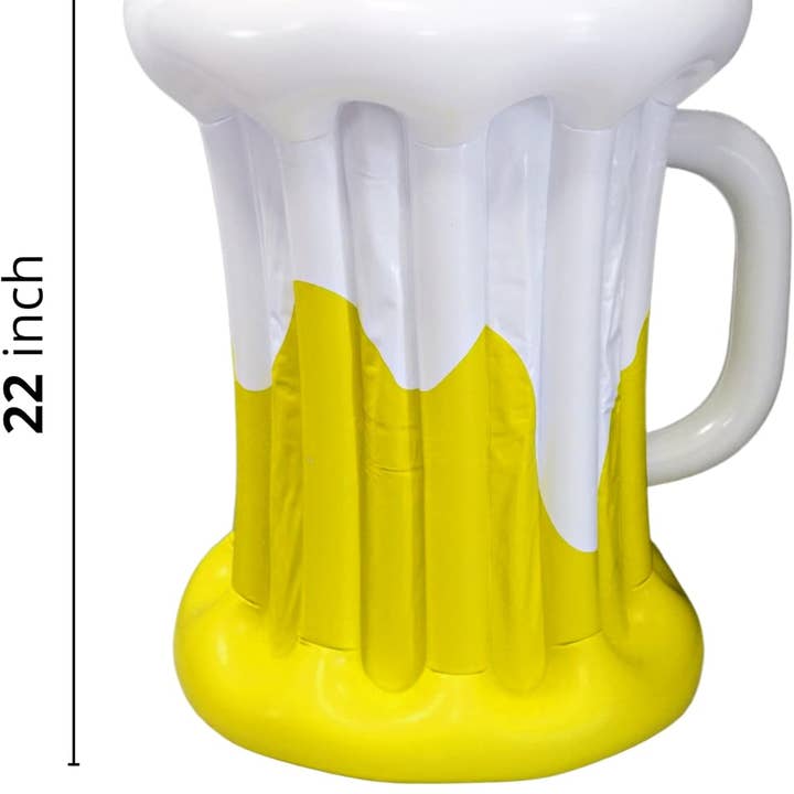 4E's Novelty - Wholesale Inflatables - 22" Inflatable Beer Mug Cooler - Party Decor, Floating Drink Bucket5