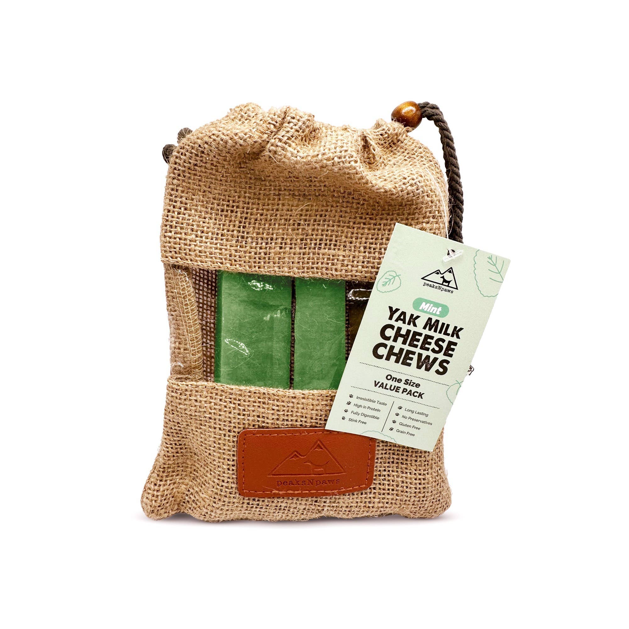 peaksNpaws - Vente Friandises – chien - Lait à mâcher à la menthe et au yak, grand format7