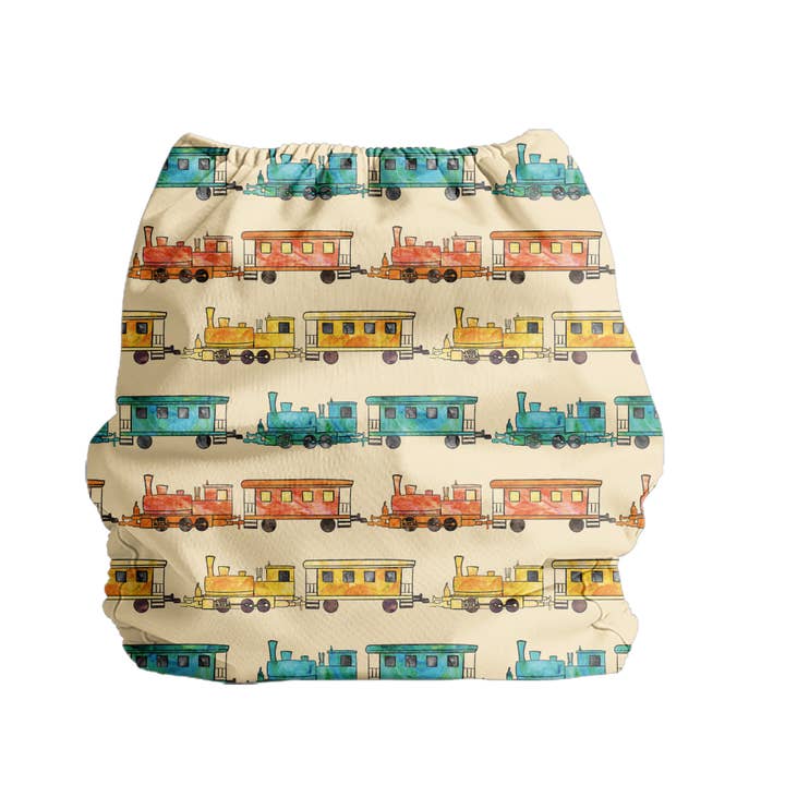 Vintage Trains for wholesale by Xander Fluff Diaper Co.