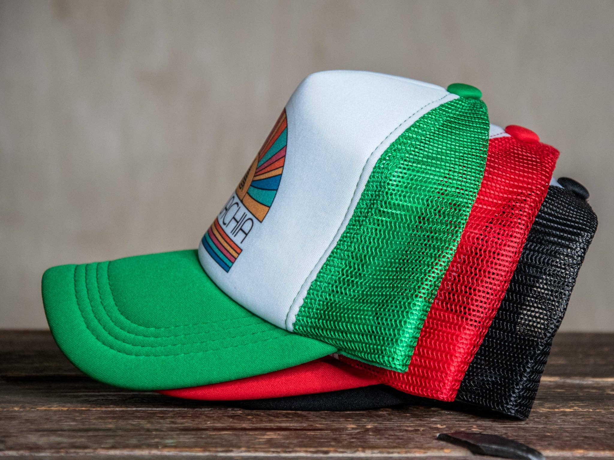 In Blue Handmade - Wholesale Trucker Hat - Women's - Ready to Ship | Trucker Hat | Hand Printed | Shackin' Up In Appalachia6