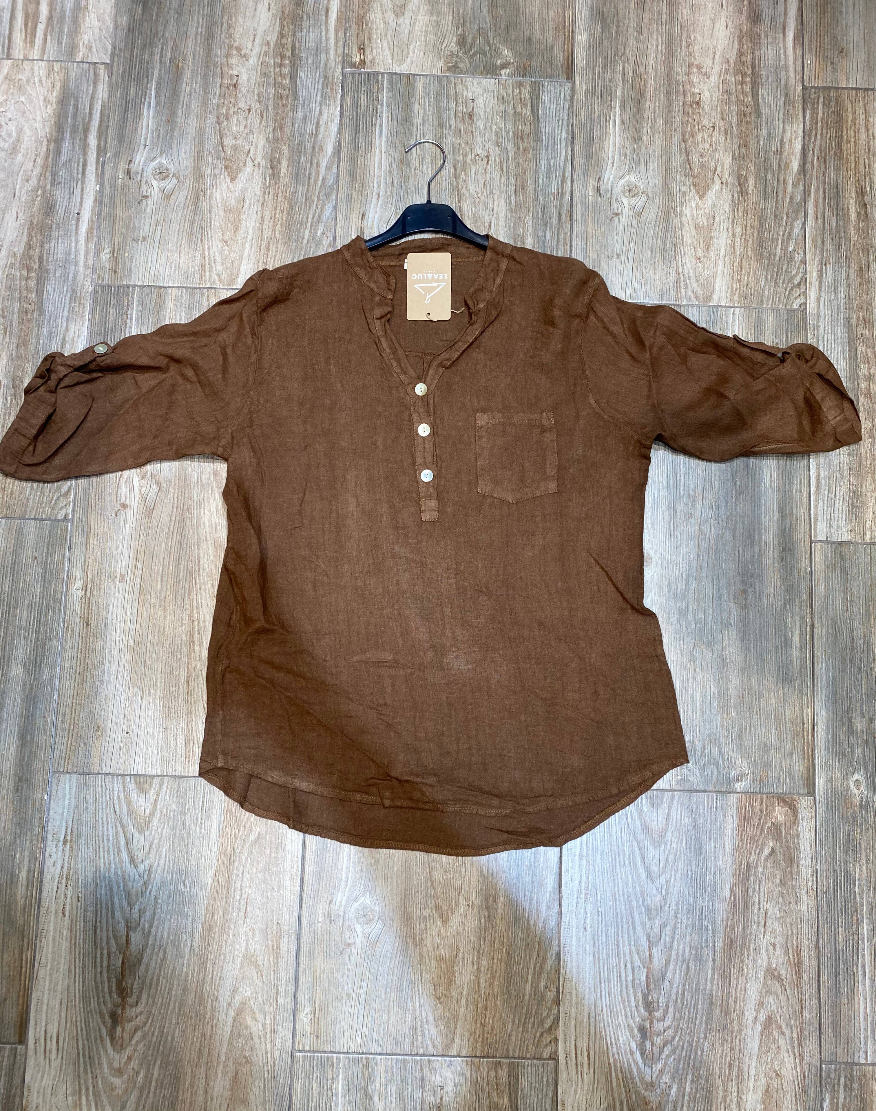 LÉA & LUC - Wholesale Button Down Shirt - Women's - 100% Linen Blouse REF. 636775