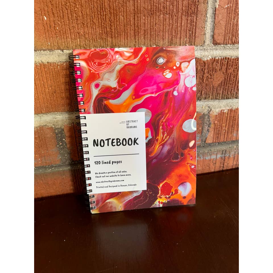 Pink Orange Soft Touch Wire-O Notebook - 5.5"x8" - LGBTQ+ for wholesale by AbstractbyRabrams