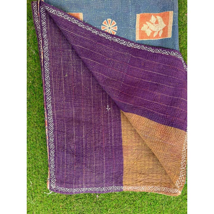 Bhawana Handicrafts - Wholesale Quilt - Twin Size Indian Vintage Kantha Quilts Cotton Handmade Throw5