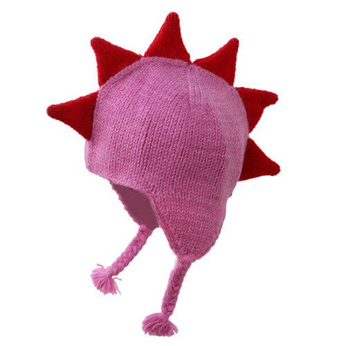 Pink Mohawk Hat with Red Spikes for wholesale by Born To Love