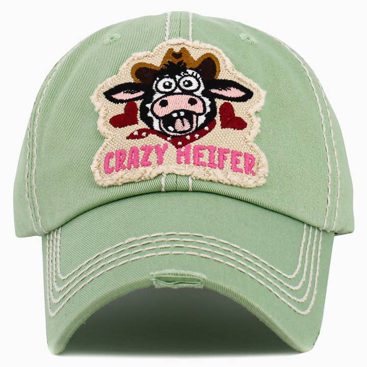 SOPHIA WHOLESALE - Wholesale Baseball Cap - Women's - CRAZY HEIFER Washed Vintage Ball Cap2