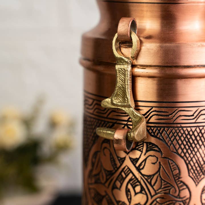 ALFIQ Copper - Vente Percolateurs - Ensemble de 2 pots à café en cuivre faits main hermétiques + cafetière - Cafetière turque en cuivre massif3