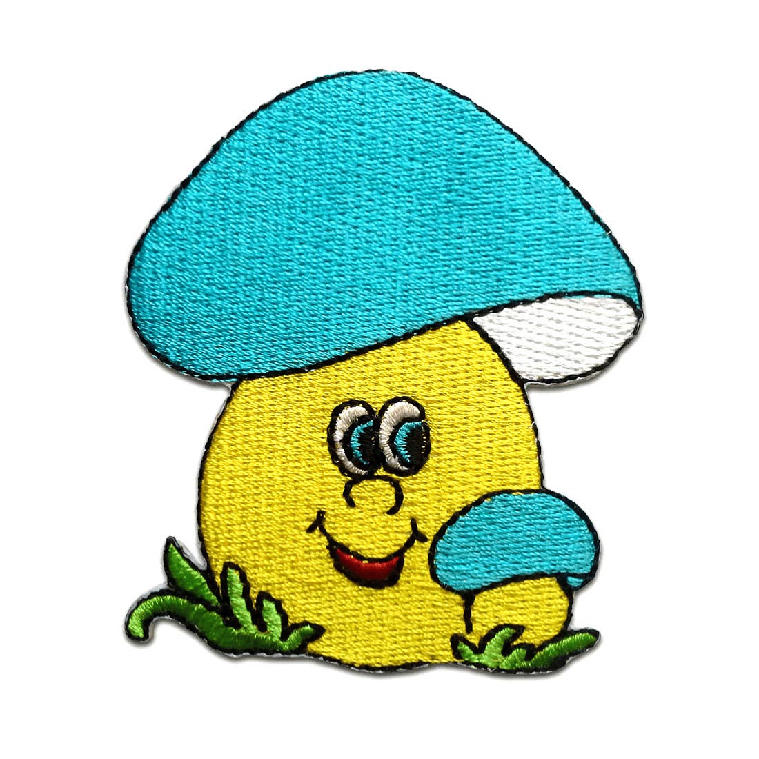 blue Iron-on patch - mushroom funny for wholesale on Faire0