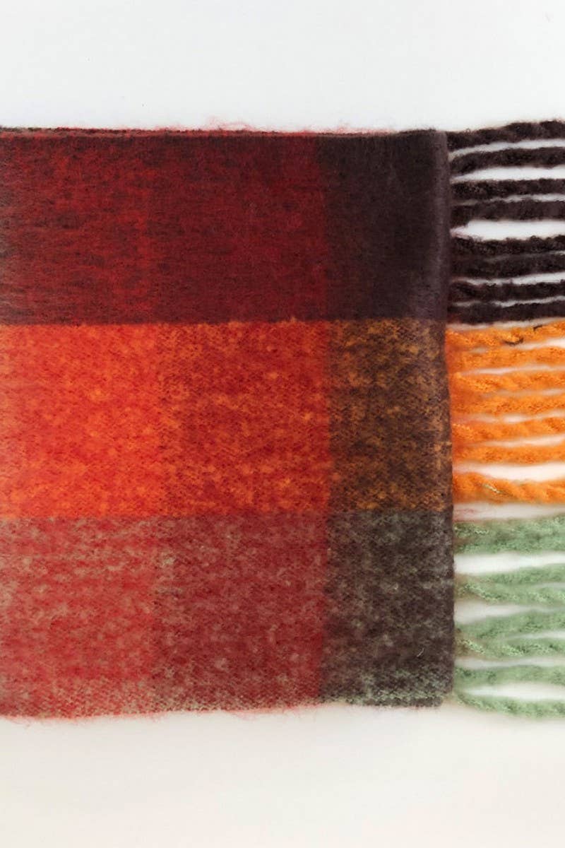 NINEXIS - Wholesale Scarf - Women's - CWASC03407_COLOR PLAID FUZZY WARM SCARF WINTER THICK SHAWL8