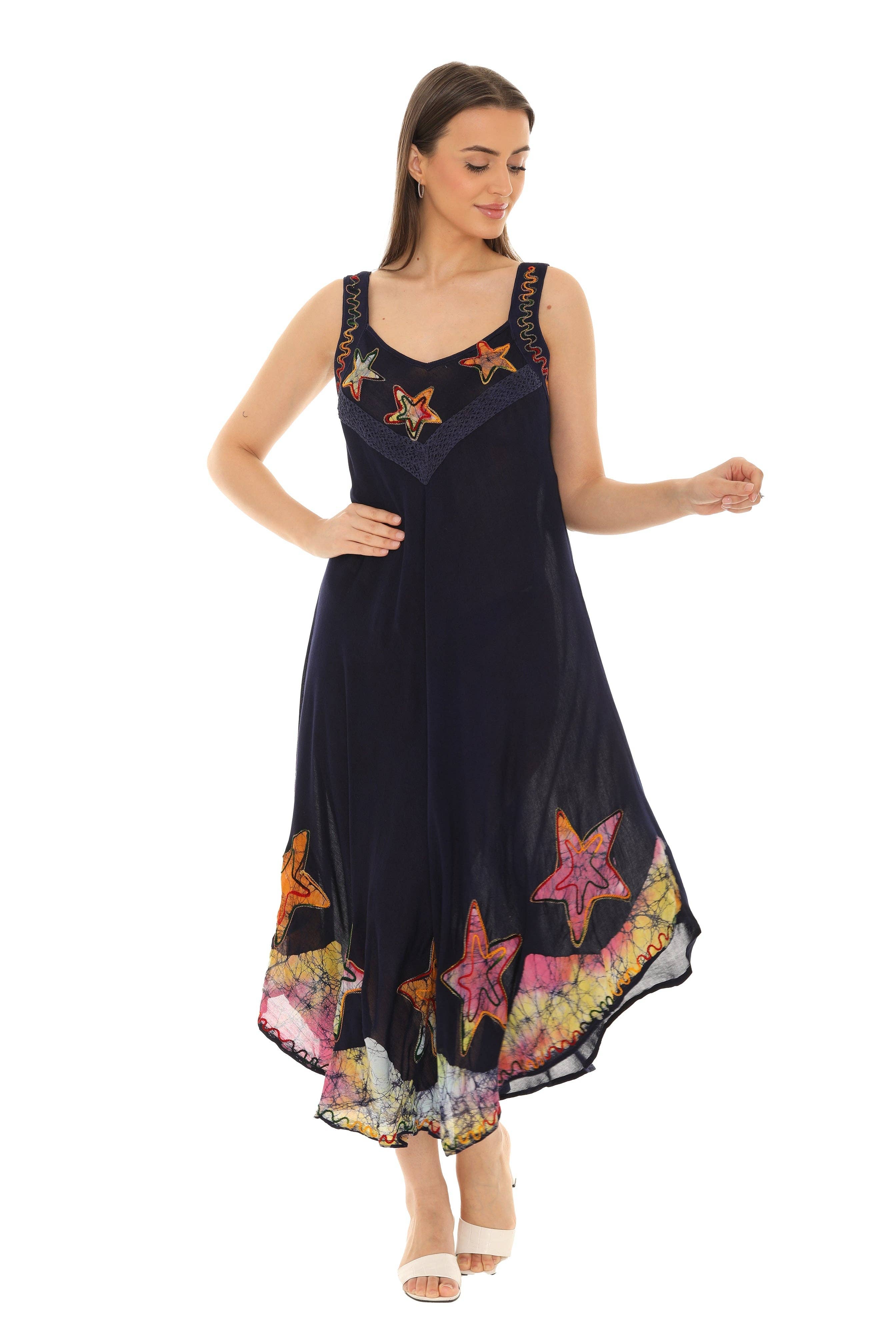 Shoreline Wear. INC - Wholesale Dress - Women's - Starfish Sleeveless Midi Dress3