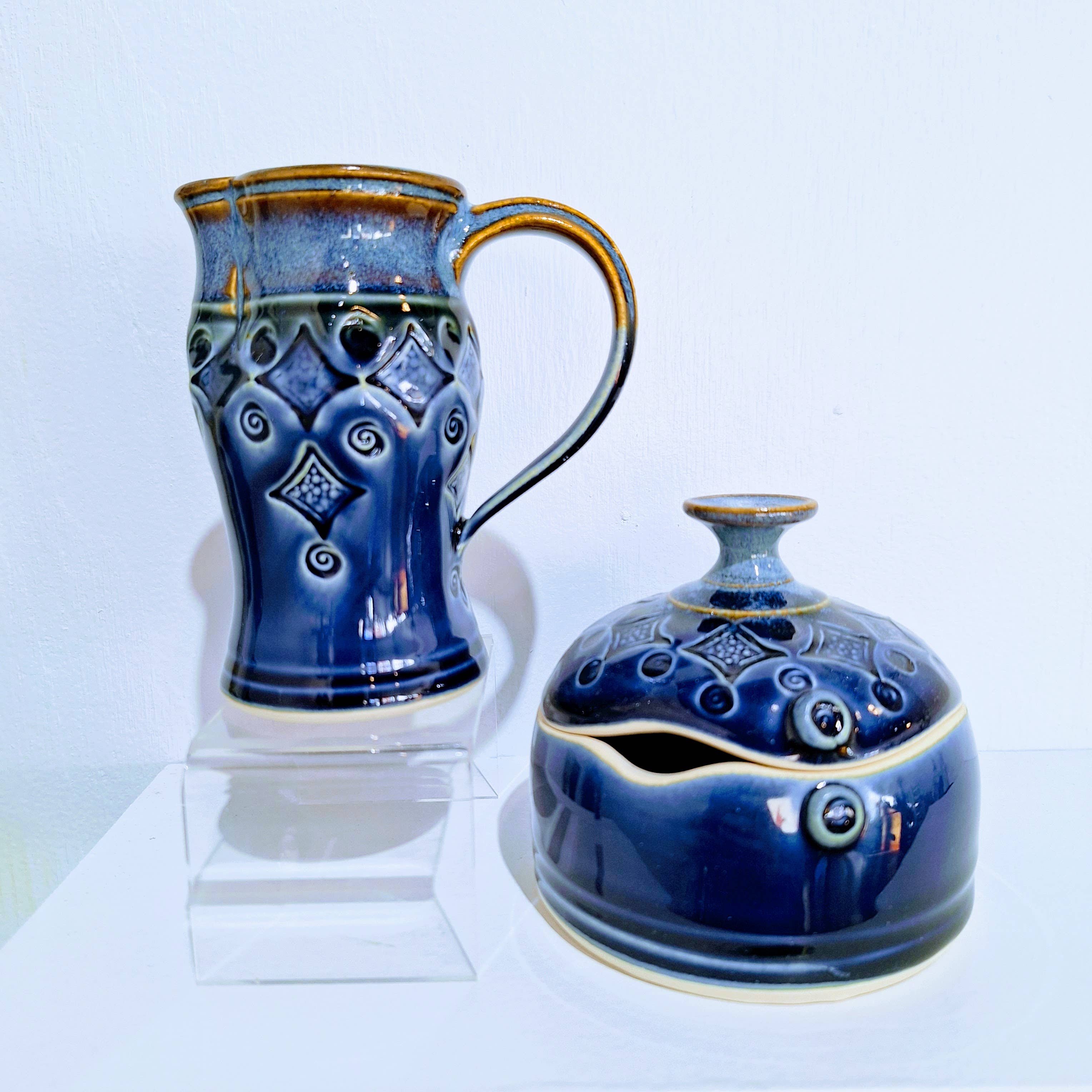 Plays in Mud Pottery - Wholesale Pitcher - Cream and Sugar Set Handmade Stoneware Made to Order2