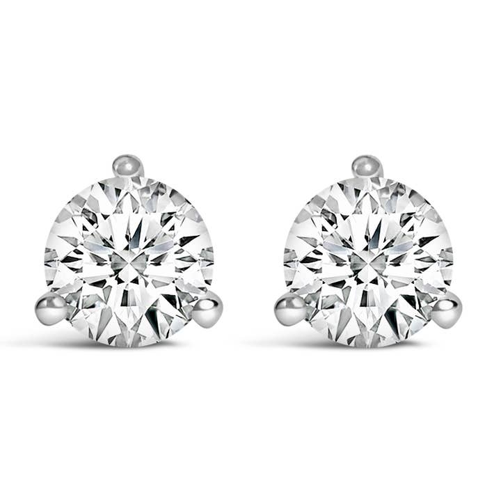 14K Gold 1/2 Cttw Solitaire Lab Grown Diamond Stud Earrings for wholesale by Infinite Jewels