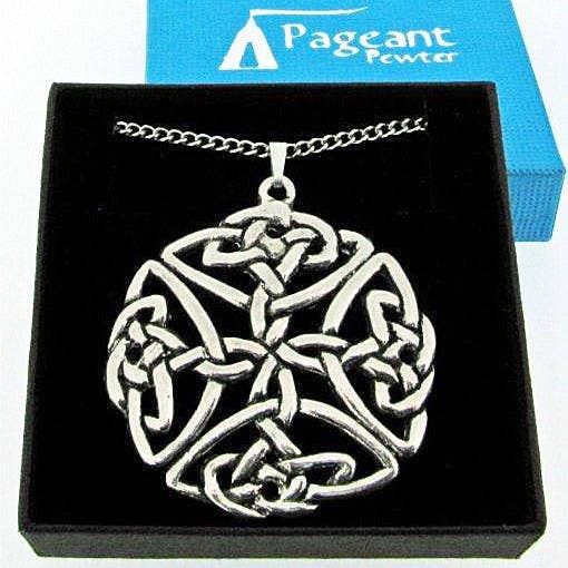Large Open Celtic Knot Pewter Pendant for wholesale by Pageant Pewter