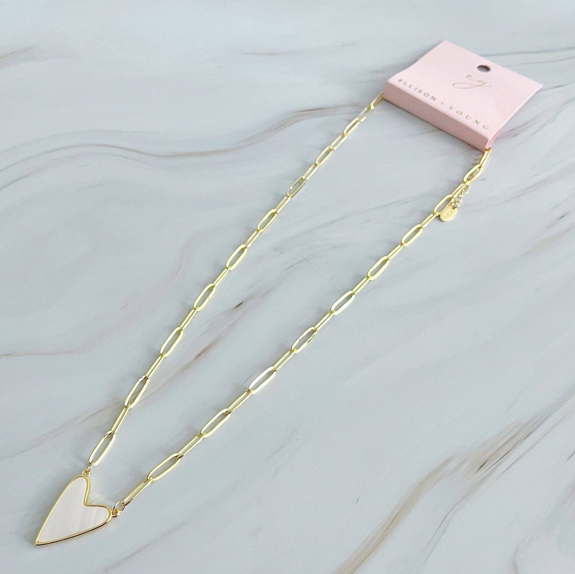 Ellison+Young - Wholesale Pendant/Charm Necklace - My Heart Link Chain Necklace4