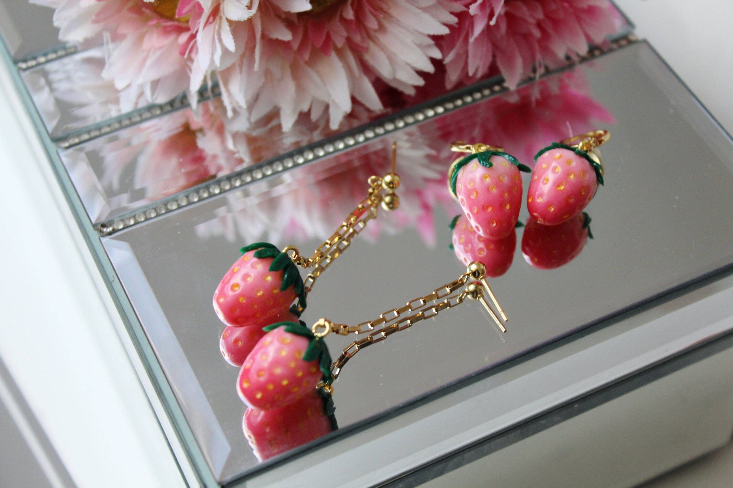 Studio Niani - Wholesale Dangle Earrings - Strawberry Earrings, Dangle Earrings, Valentine's Day Gift4
