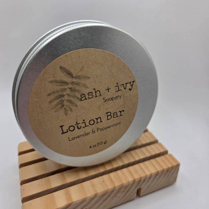 Lavender and Peppermint Lotion Bar for wholesale by Ash + Ivy