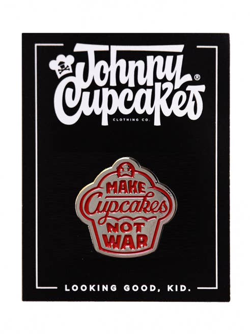 War Red Enamel Pin for wholesale by Johnny Cupcakes